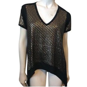 BCBGMaxAzria Pailey Sequined Panel Top